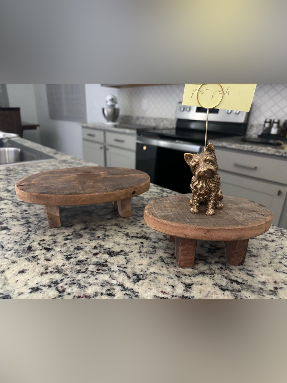 Rustic Wood riser Set - Brown - Picture 2 of 5